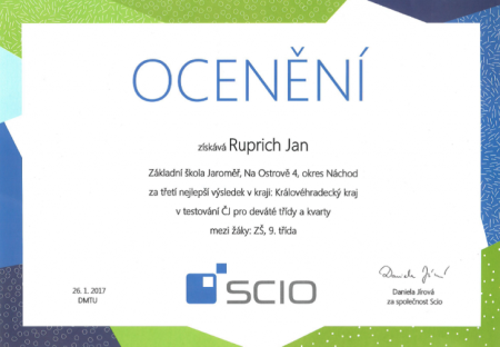 Ocenění Ruprich Ocenění Ruprich
