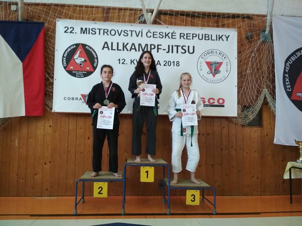 Medaile z&nbsp;Mistrovství České republiky v&nbsp;bojovém umění Allkampf-jitsu pro&nbsp;žáky ZŠ Na&nbsp;Ostrově