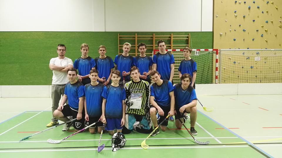 Florbalový team žáků 8.&nbsp;a 9.&nbsp;tříd slavil vítězství v&nbsp;okrskovém kole
