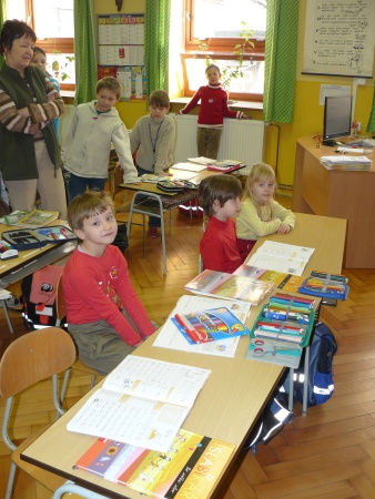 Budoucí prvňáčci na&nbsp;návštěvě ve&nbsp;škole