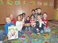 Mikuláš se svou družinou v 1.C