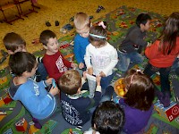 Mikuláš se svou družinou v 1.C