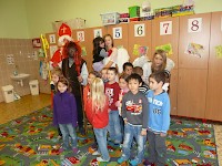 Mikuláš se svou družinou v 1.C