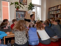Prvňáci v knihovně