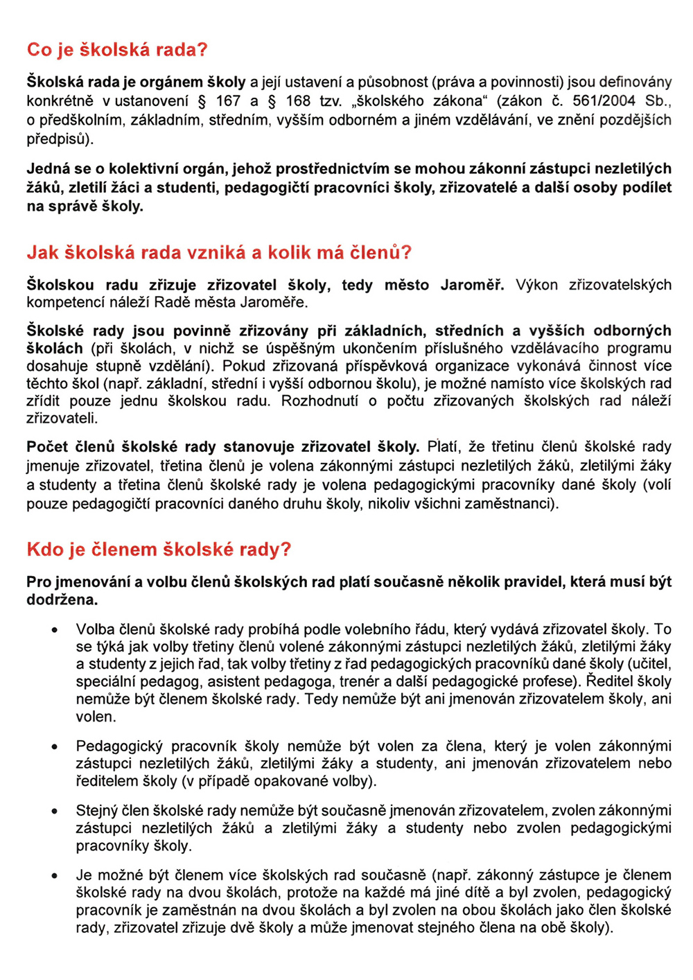 Průvodce člena ŠR