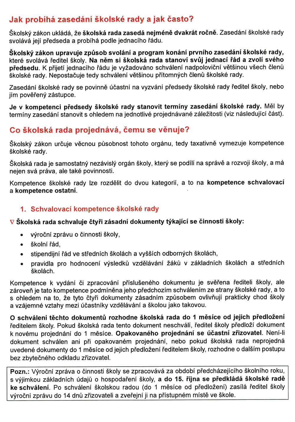 Průvodce člena ŠR