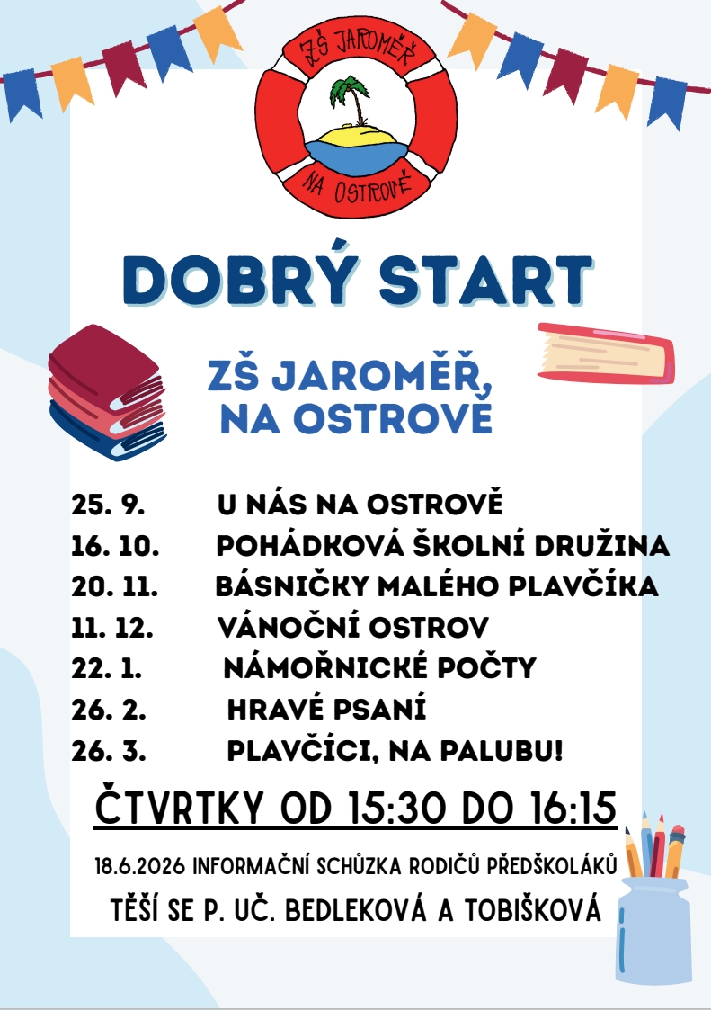 Předškoláčci, vyplouváme! Dobrý start začíná ve čtvrtek 25.9.2025!