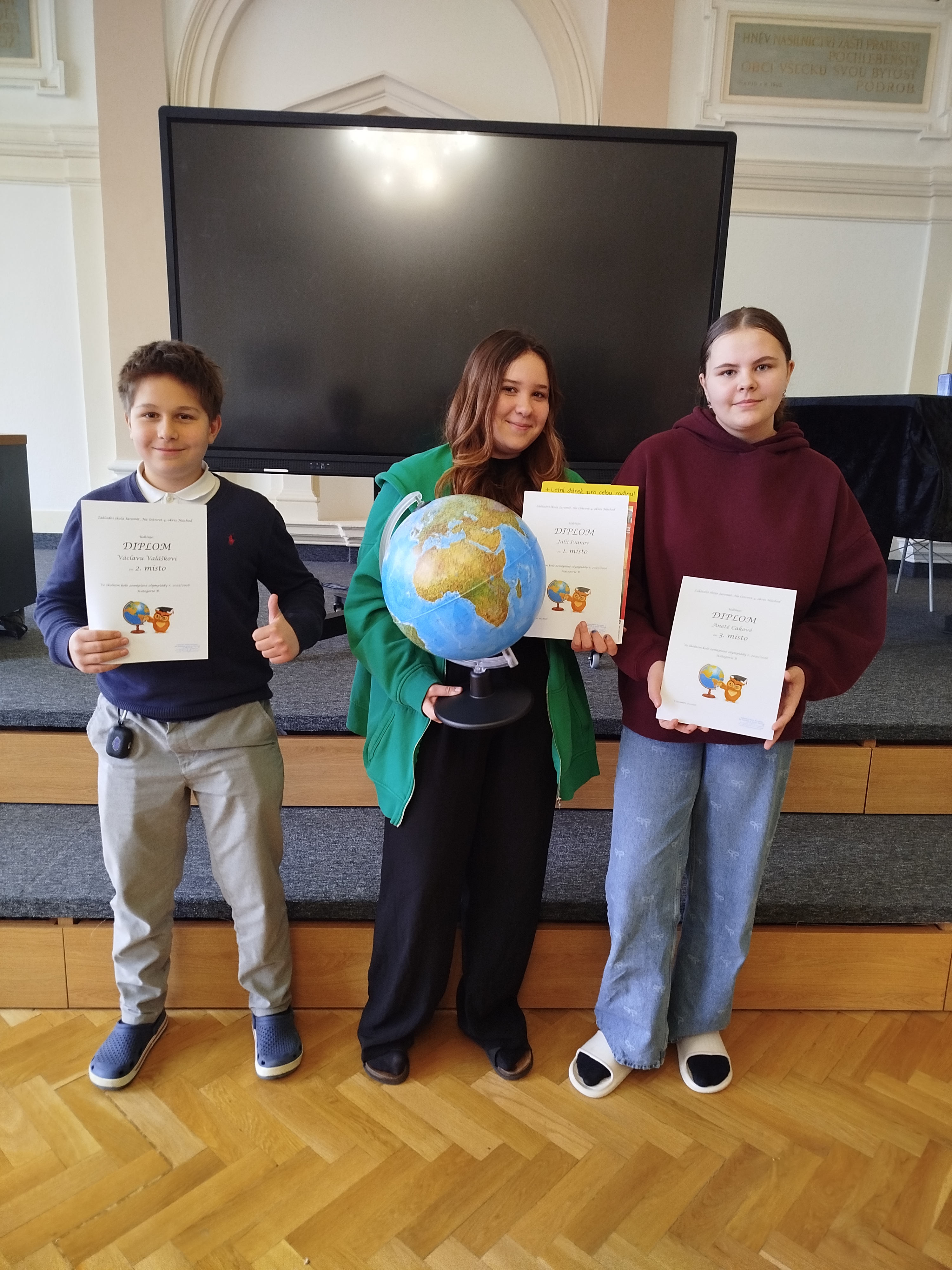 Zeměpisná olympiáda - školní kolo