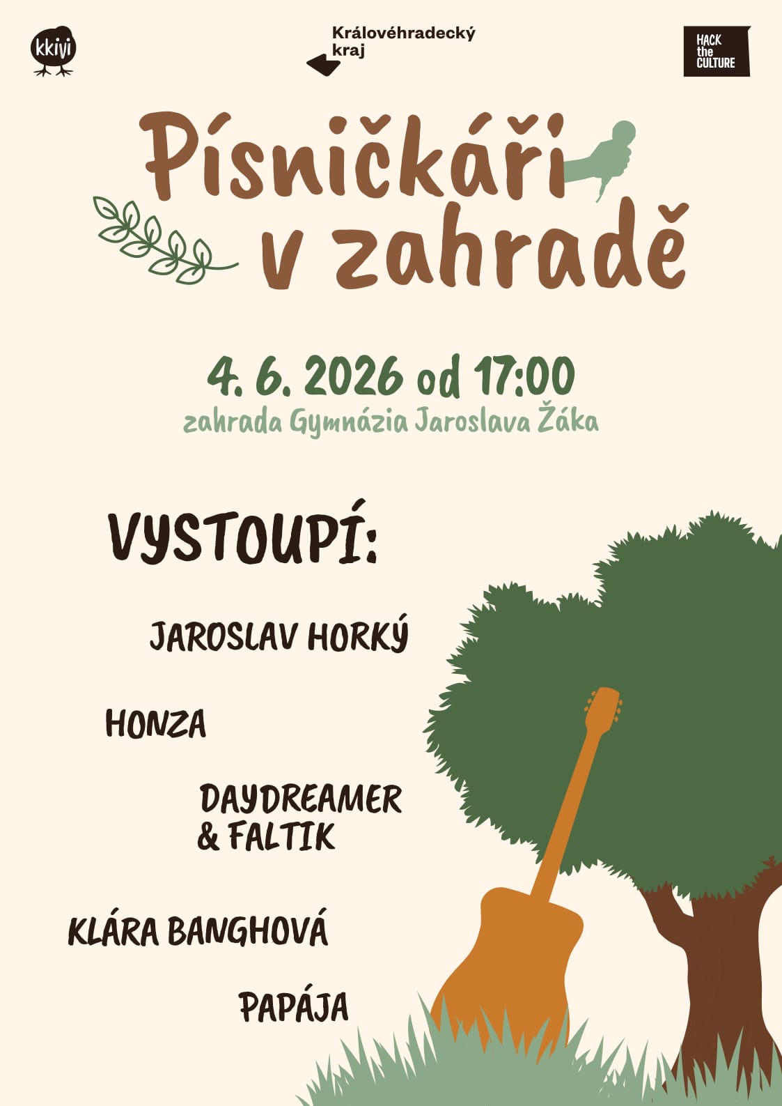 Pozvánka na hudební podvečer „Písničkáři v zahradě“